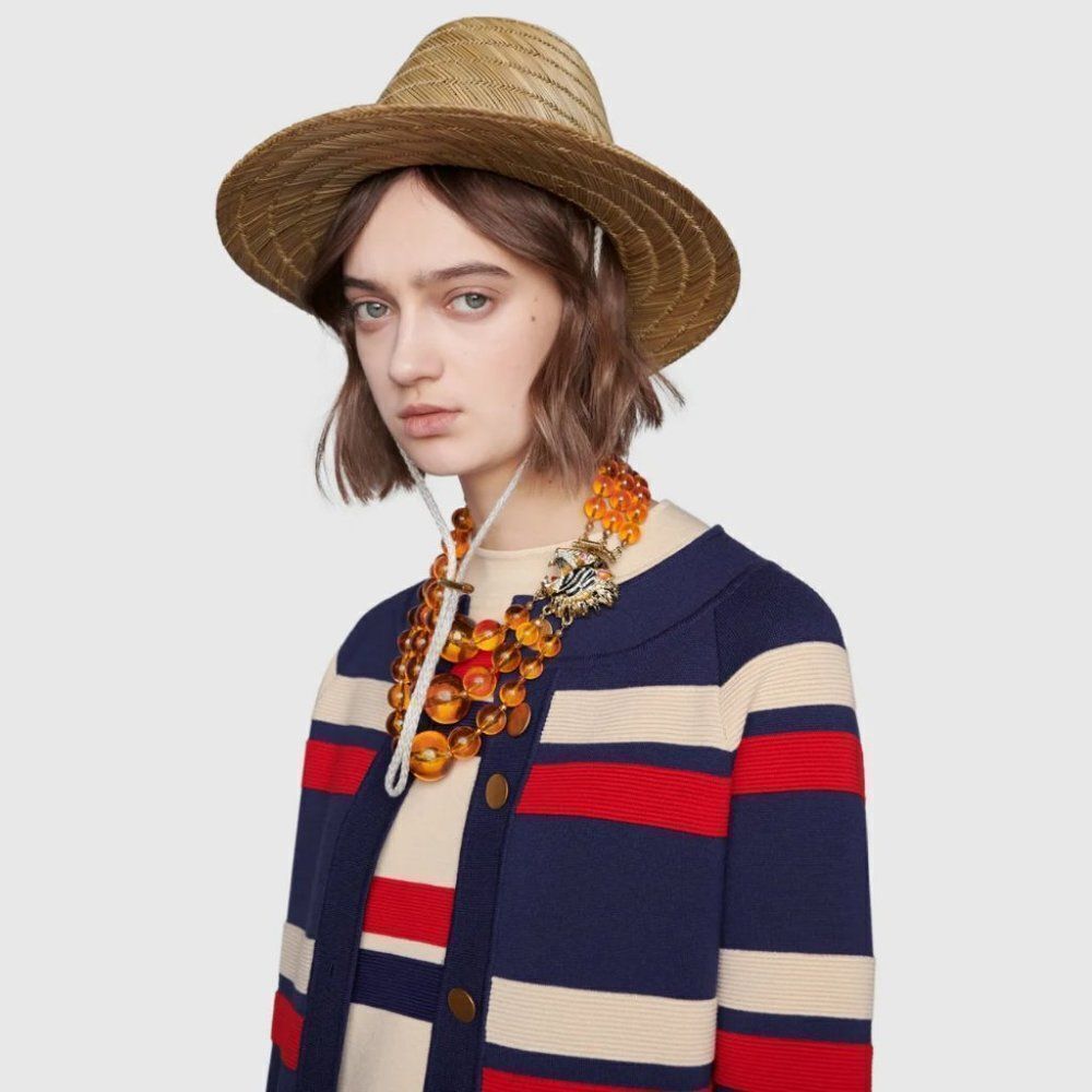 Gucci Women Silvie Striped Wool Cardigan Size Medium - Picture 4 of 16